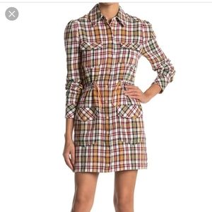 Veronica beard corrine paid shirt dress size 6